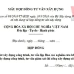 Mẫu hợp đồng thiết kế nhà ở gia đình