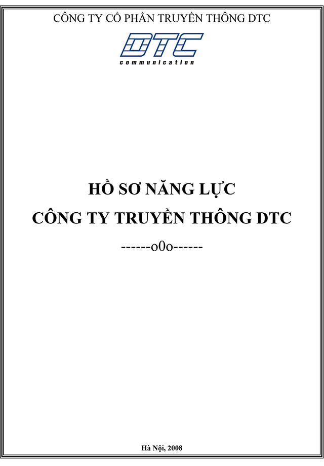 Mẫu hồ sơ năng lực công ty