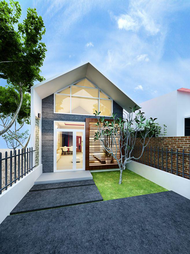 mẫu nhà cấp 4 có gác lửng 4x10 6