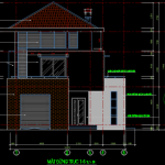 File Cad – Nhà biệt thự 3 tầng 10×11.2m