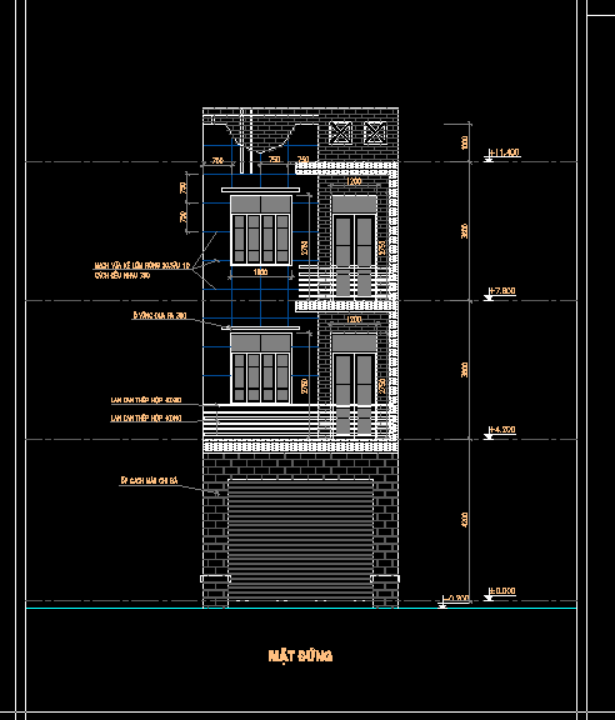 Nhà phố 22x5m