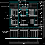 File Cad – Nhà biệt thự 3 tầng 10.5×13.5m