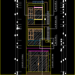 File Cad – Nhà phố 3 tầng 4x20m