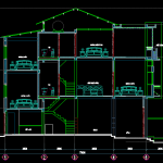 File Cad – Nhà phố 3 tầng 3.5x17m