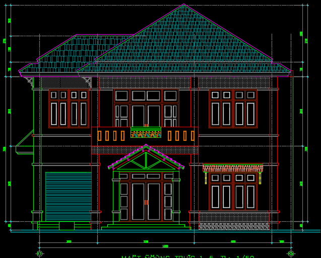 Nhà biệt thự 2 tầng 12x12m