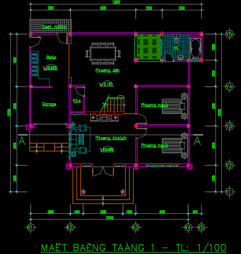 Nhà biệt thự 2 tầng 12x12m