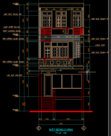 mẫu Nhà phố 5x15m