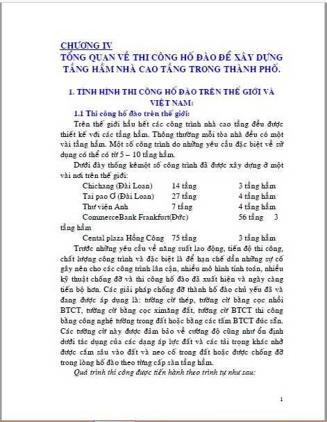 Tổng quan về thi công hố đào để xây dựng tầng hầm nhà cao tầng trong thành phố