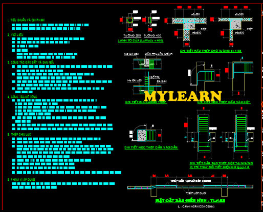 ghi chú chung trong bản vẽ kết cấu