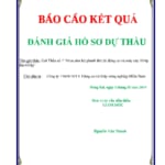 Mẫu báo cáo đánh giá hồ sơ dự thầu