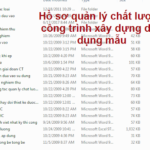 Hướng dẫn lập danh mục hồ sơ quản lý chất lượng công trình