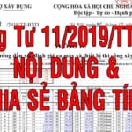 Thông tư 11/2019/TT-BXD hướng dẫn xác định giá ca máy và thiết bị thi công xây dựng