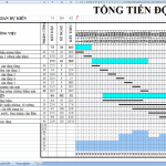 Bảng tiến độ thi công nhà xưởng