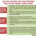 Chi phí lập báo cáo đề xuất chủ trương đầu tư xây dựng