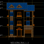 File Cad – Nhà biệt thự 3 tầng 9×9.5