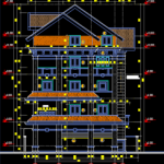 File Cad – Nhà biệt thự hiện đại 15x18m