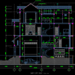 File Cad – Nhà biệt thự 5 tầng 8.5x20m