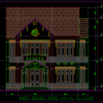 File Cad – Nhà biệt thự 2 tầng 12x15m