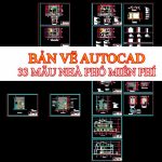 Thư viện autocad tổng hợp 33 mẫu nhà phố các loại free download