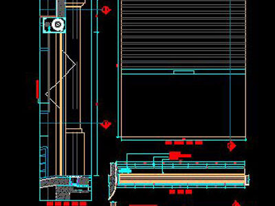 Thư viên autocad cửa cuốn xếp tự động