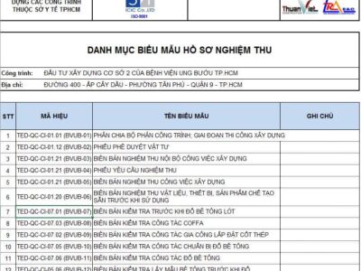 Biểu mẫu nghiệm thu ICIC