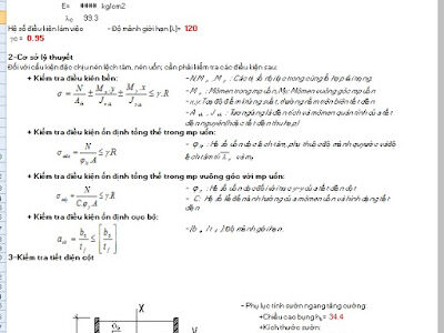 Tính toán và kiểm tra tiết diện cột