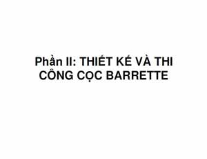 Chuyên đề về cọc barret