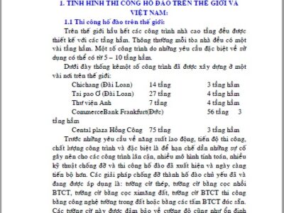 Tổng quan về thi công hố đào để xây dựng tầng hầm nhà cao tầng trong thành phố