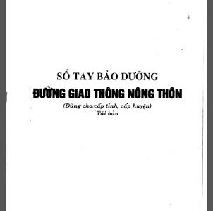 Sổ tay bảo dưỡng đường giao thông nông thôn