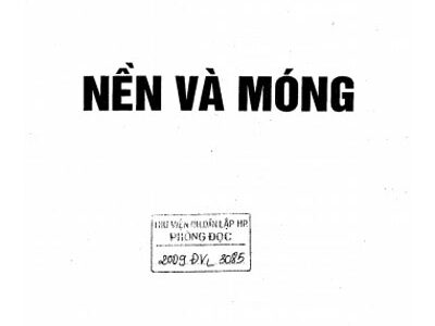 Nền và Móng - Lê Anh Hoàng