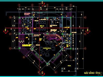 Mẫu kiến trúc biêt thự 4 tầng 15 x12 m